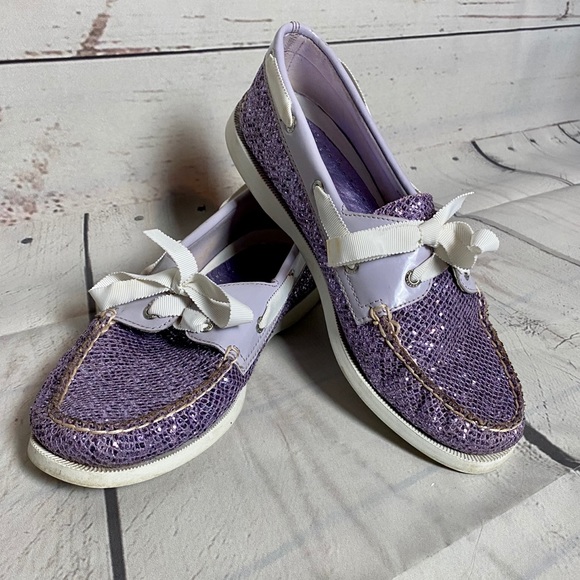 Sperry Shoes - Sperry Top-Sider Purple Glitter Boat Shoes